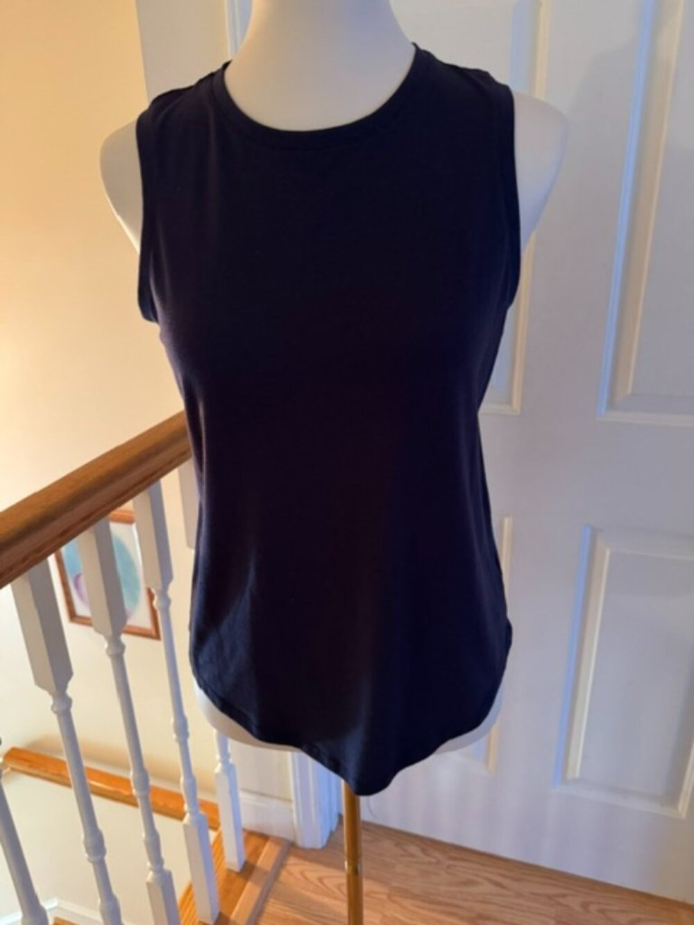 NWOT Swissbrand Navy Sleeveless Tank Top | Size Large Soft & Stretchy Essential
